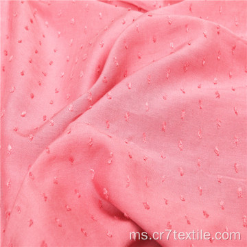 Fashional Jacquard Cut Flowers Dicelup Benang Rayon Fabric